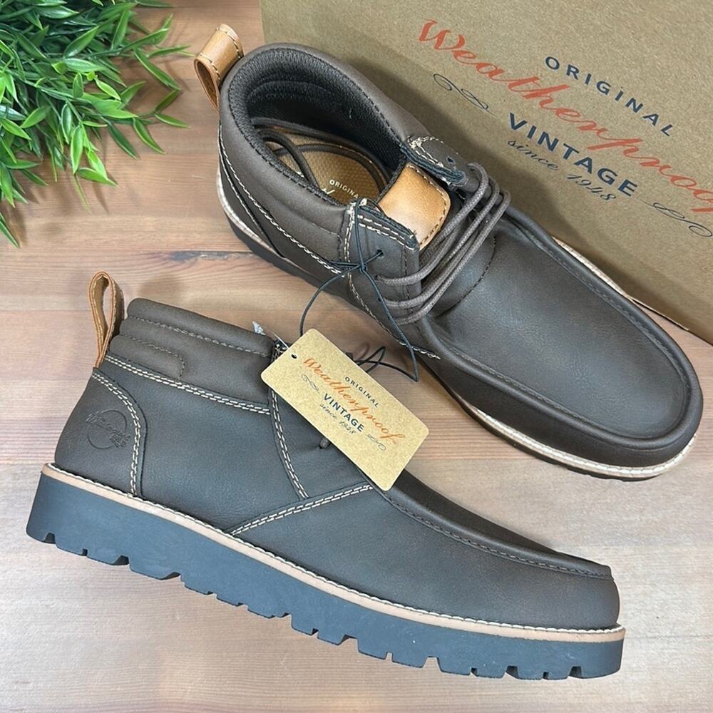 Weatherproof Vintage Men's Faux Leather Chukka Boot Size 13